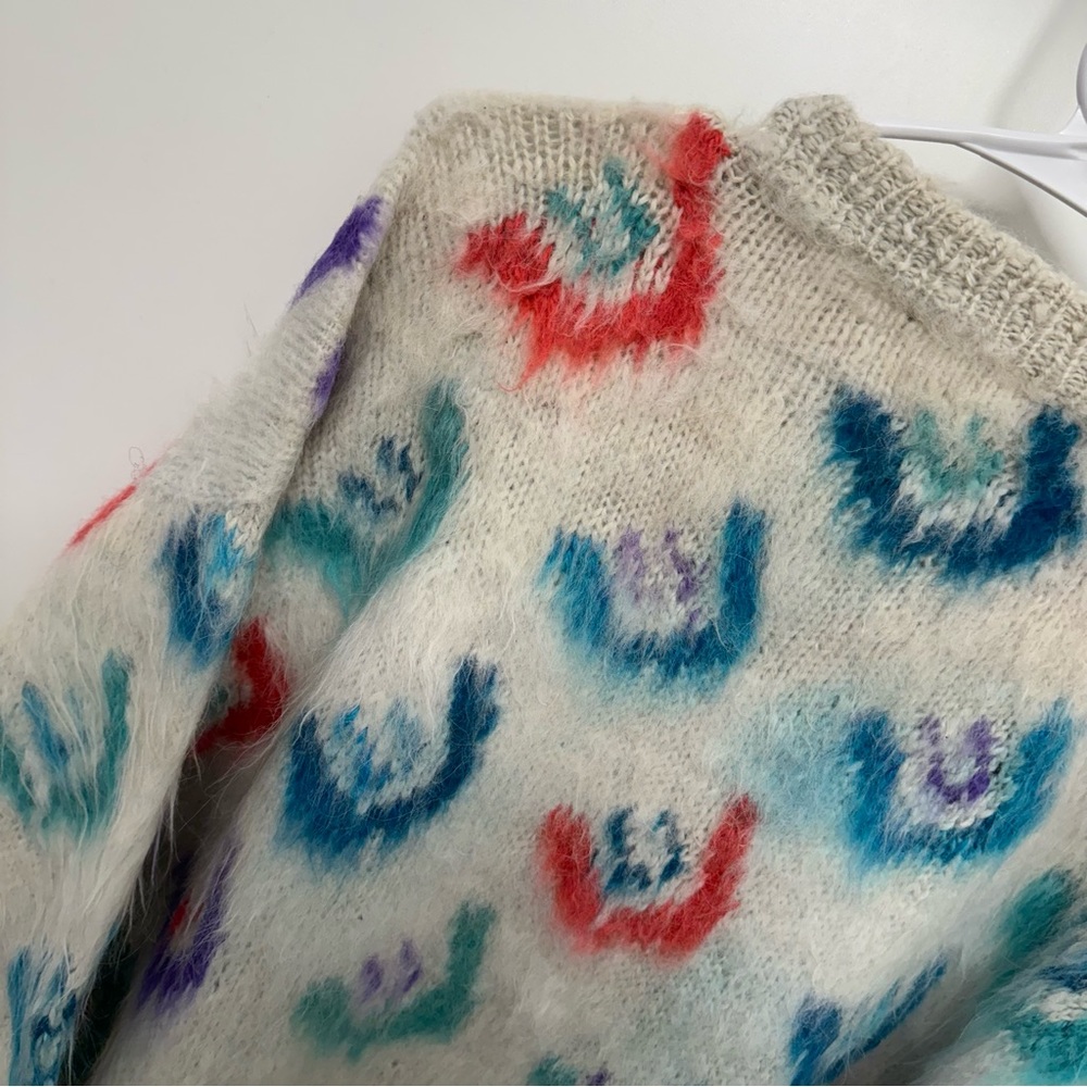 100% Alpaca Wool Patterned Button Down Cardigan S… - image 7